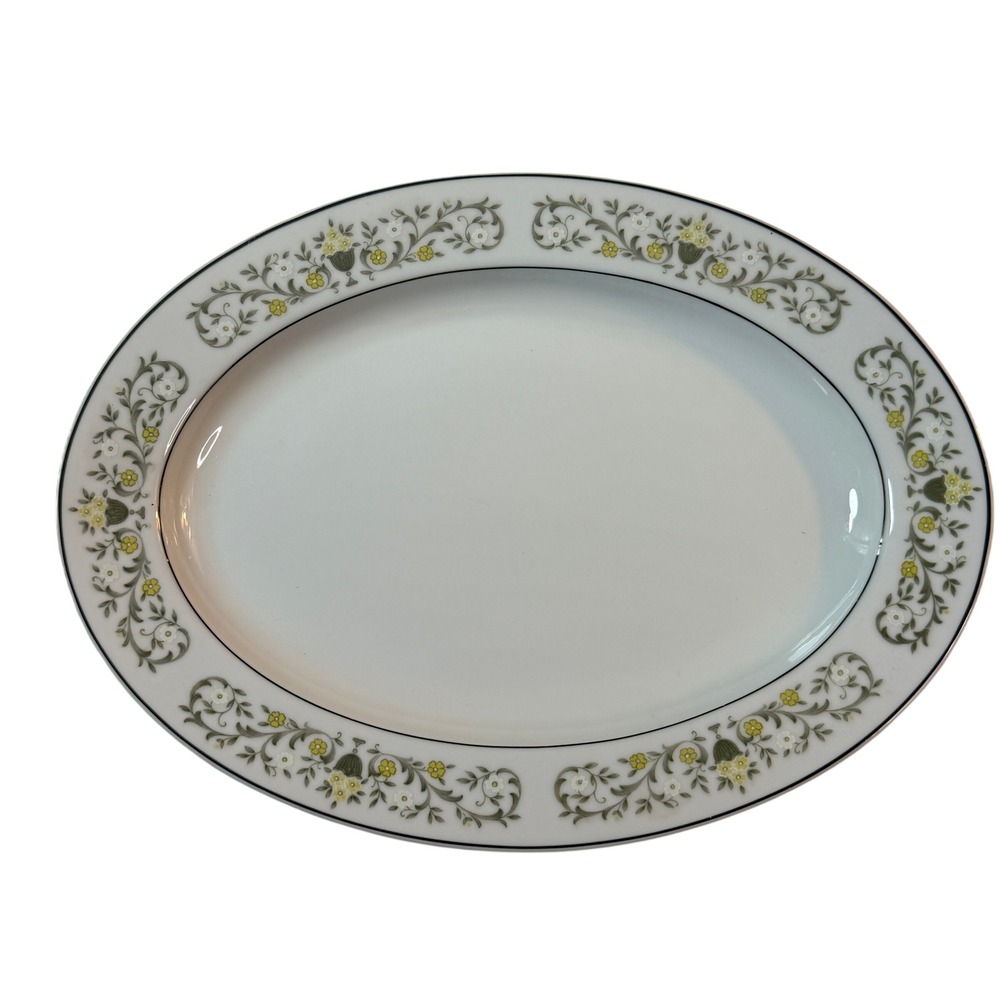 Sterling Fine China‎ Serving Platter Florentine 12in Floral MCM Cottagecore